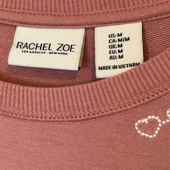 Rachel Zoe Mauve Heart-Embellished Sweatshirt - Picture 4 of 6